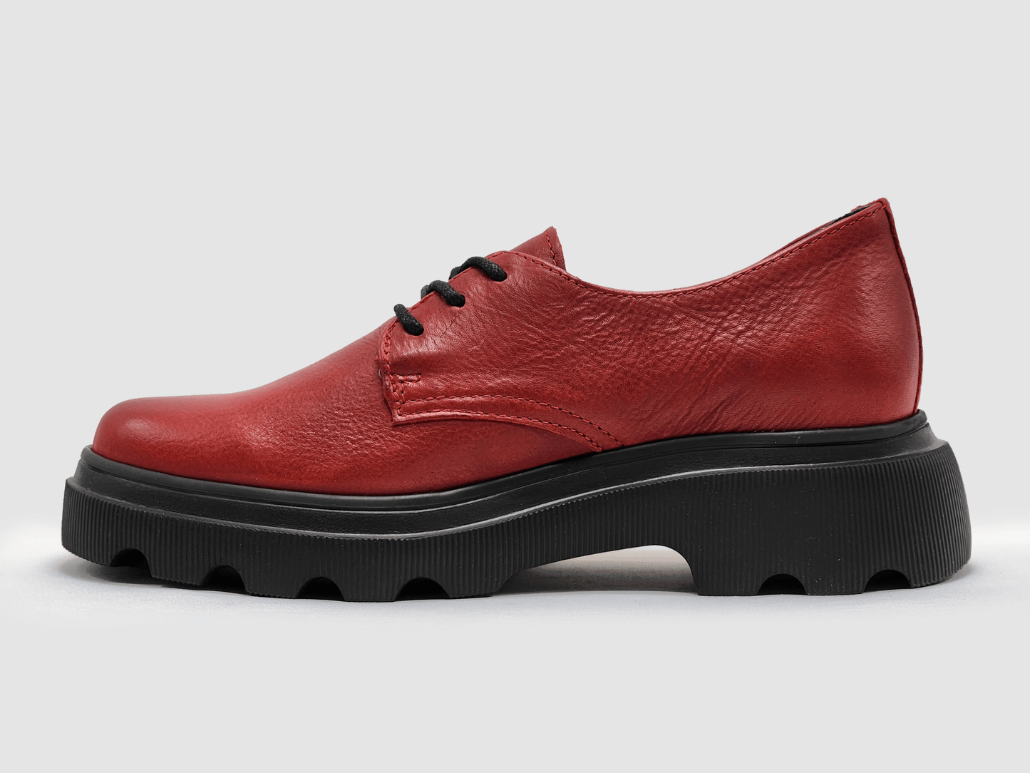 Women's Modern Low-Top Leather Shoes - Red - Kacper Global Shoes 