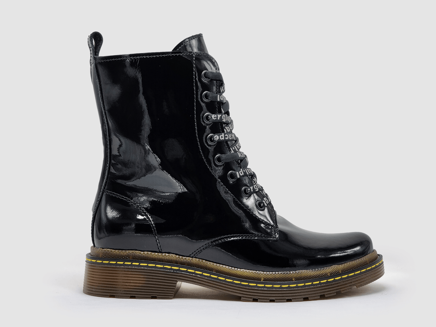 Women's Premium Mid Patent Leather Boots - Kacper Global Shoes 